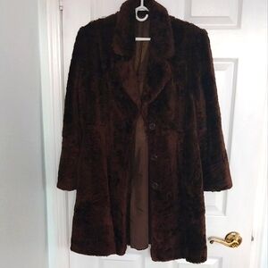 👗👚👜Stylish faux fur coat